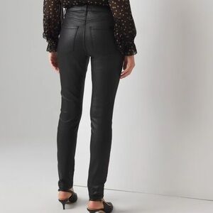 High - rise coated skinny jeans. Size 14 Long